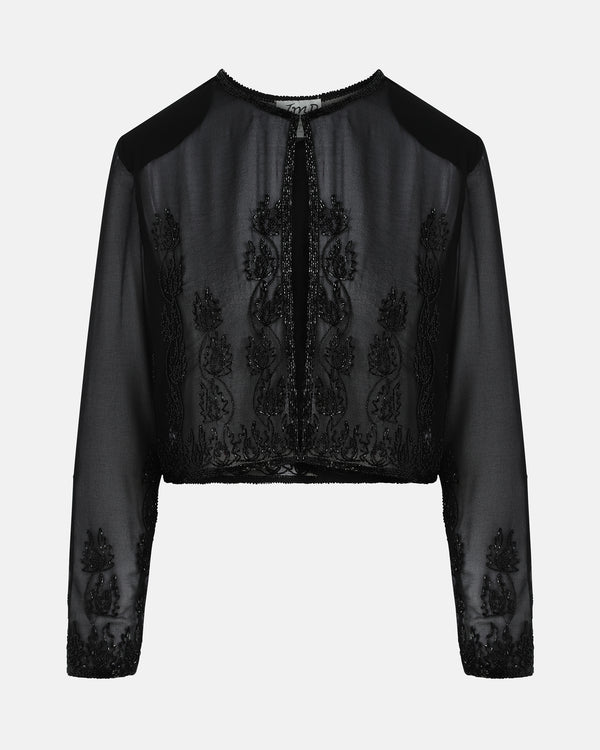 Beaded Sheer Cardigan